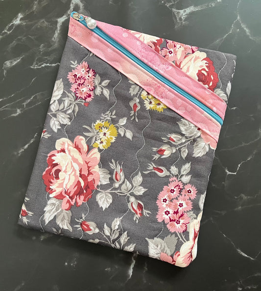 Medium Floral on Grey Book Sleeve