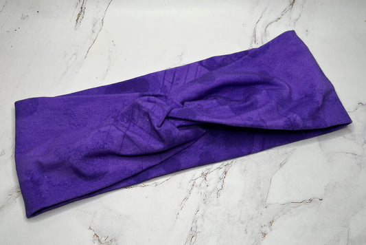 Purple Grunge Twist Headband