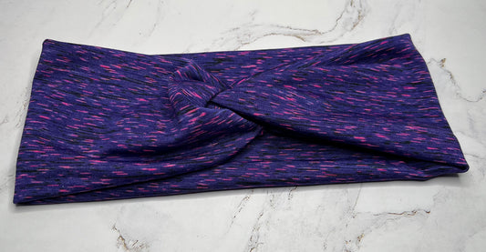 Purple Speckle Twist Headband