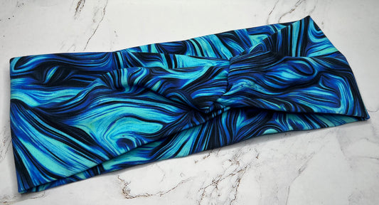 Melted Blues Twist Headband