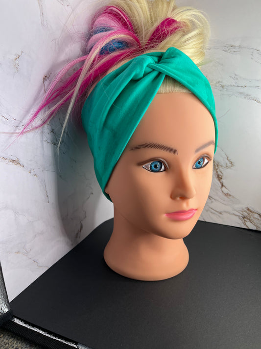 Teal Grunge Twist Headband