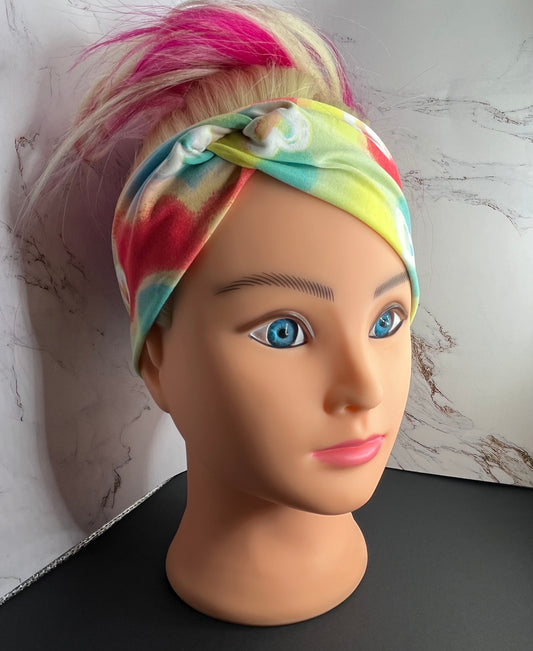 Sunset Hearts Knot Headband